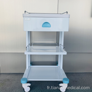 Chariot d&#39;instrument supérieur en acier de panneau physiochimique d&#39;hôpital